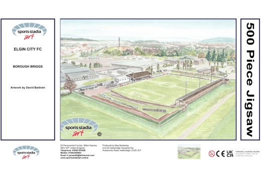 Borough Briggs Stadium Fine Art Jigsaw Puzzle - Elgin City FC